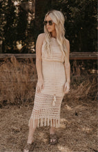 Load image into Gallery viewer, Taupe Crochet Skirt Set
