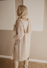 Load image into Gallery viewer, Taupe Hooded Cardigan
