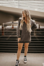 Load image into Gallery viewer, Charcoal Hoodie Dress
