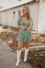 Load image into Gallery viewer, Green Floral Mini Dress
