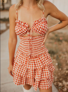 Red Plaid Gingham Dress