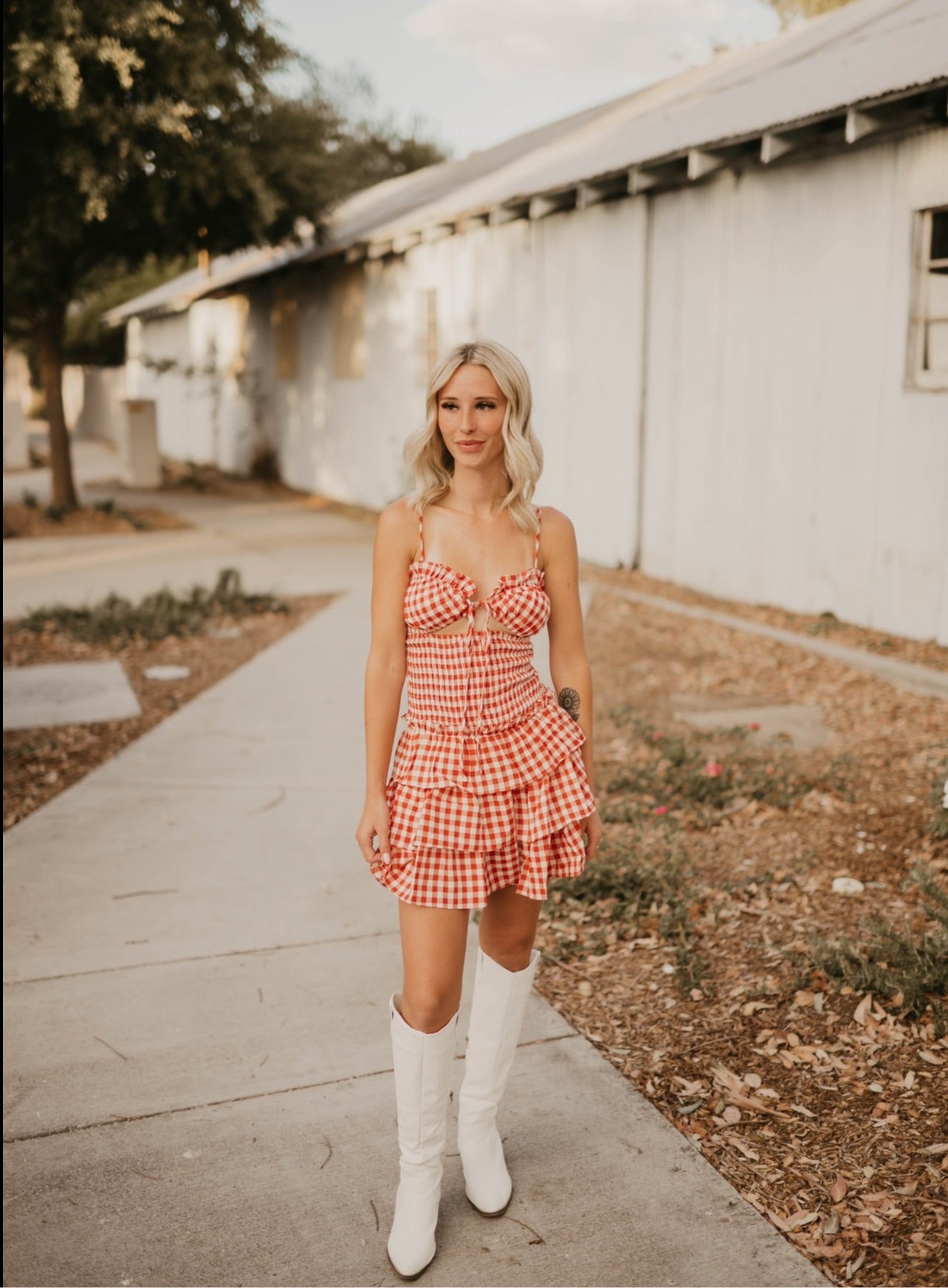 Gingham sale plaid dress