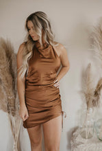 Load image into Gallery viewer, Rust Asymmetric Hem Dress
