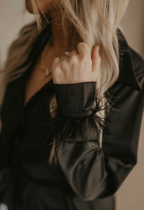 Black Feather Detail Dress