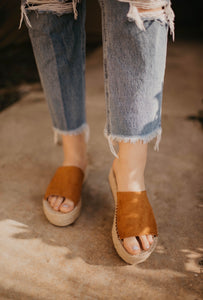 Tan Platform Espadrille Sandals