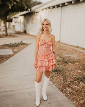 Load image into Gallery viewer, Red Plaid Gingham Dress
