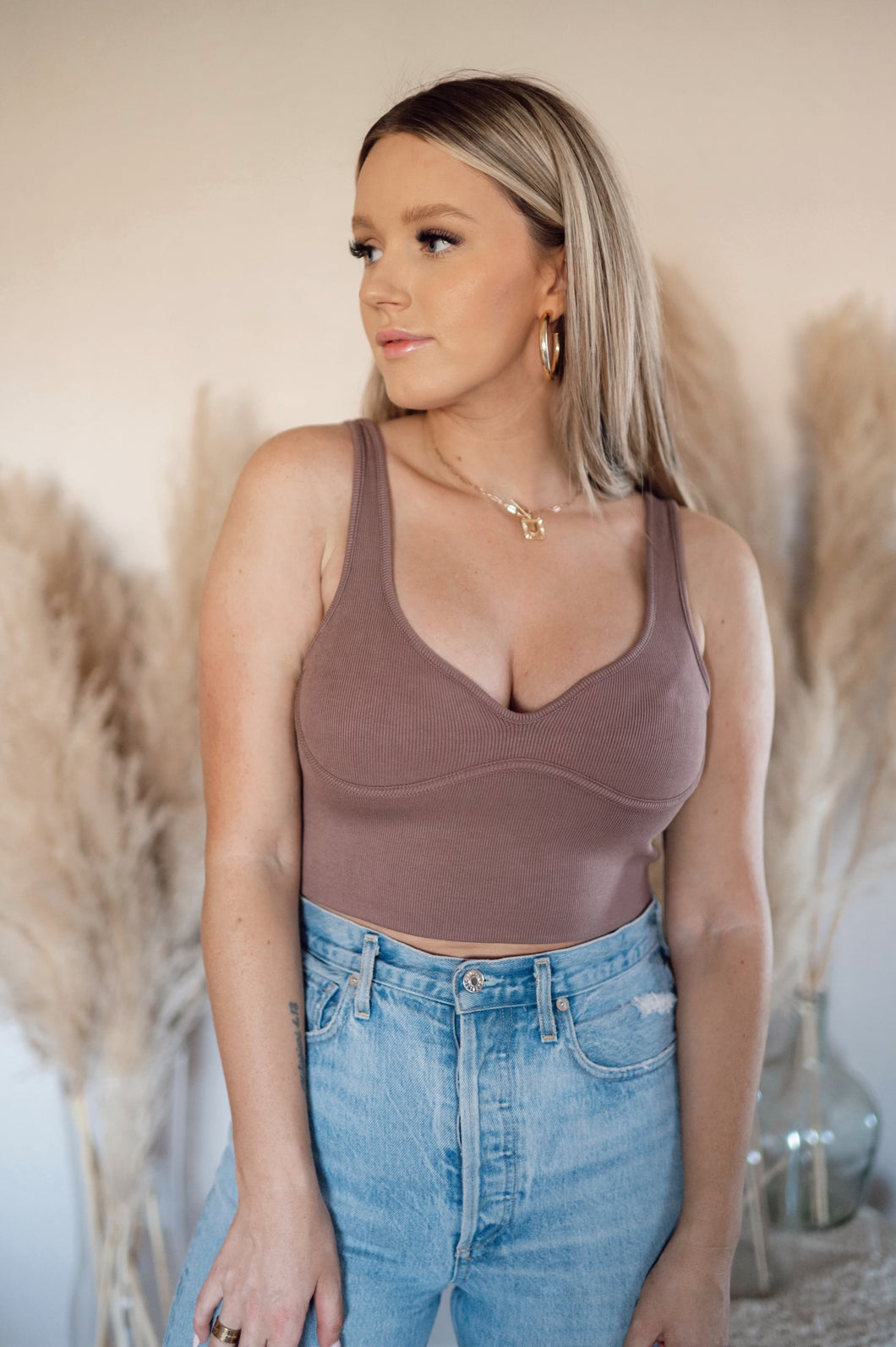 Cocoa Cropped Tank