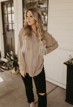 Load image into Gallery viewer, Brown Check Satin Long Sleeve Top
